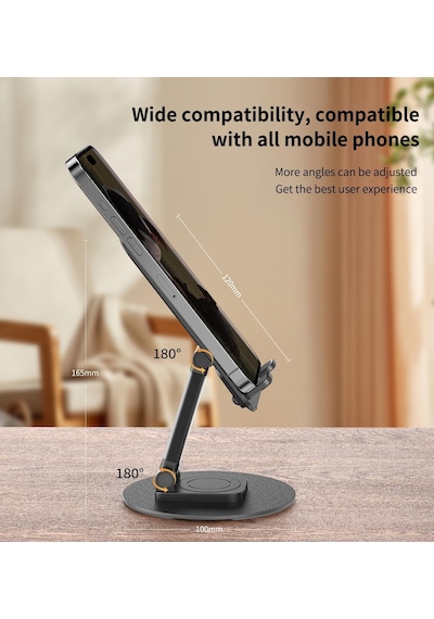 Tech Ayarlanabilir Katlanabilir Masaüstü Telefon Standı, 360 Döner, Evrensel Uyumlu 4-8 İnç Telefon Ve 13 İnch K Diğer