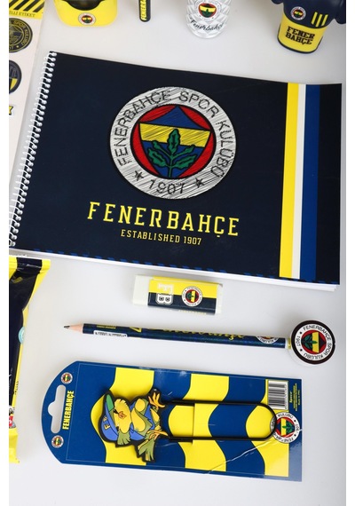 X Dekomus Lisanslı Fenerbahçe 19 Parça Premıum Hobi Kırtasiye Seti Boyama Kitabı,sticker