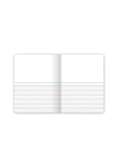 Primary Journal, 12'li Paket, Yarım Sayfa Çizgili Yaratıcı Hikaye Tablet, K-2 Sınıfları, 7 1/2 "x 9 3/4", 100 Sayfa, Çeşitli Renkler 610052-ecm