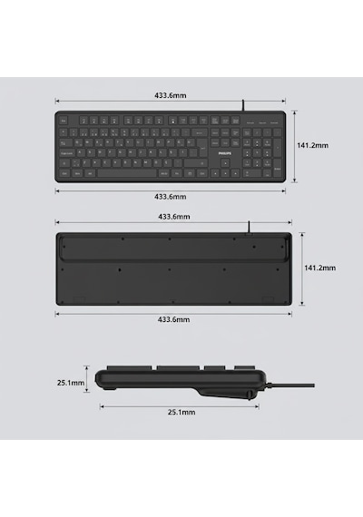 Philips Spk6248 Kablolu Türkçe Q Klavye Siyah
