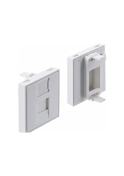 45x45 Kapaklı Boş Data Priz Modülü Beyaz Rj45 Rj11