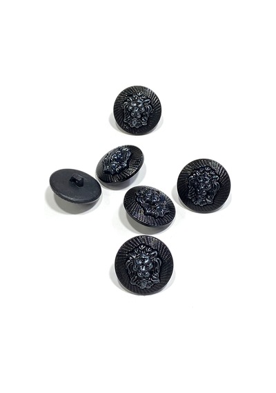Siyah Aslan / Trençkot Ve Ceket Düğmesi / 2,5 Cm / 6'lı Set / Asl01