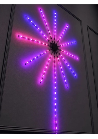 Lb Dekoratif Rgb Fireworks Led Duvar Işığı Çok Renkli Telefon Kontrollü Led Aydınlatma