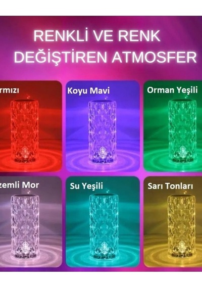 Masa Lambası Ve Gece Lambası Led Masa Lambası Şarjlı Masa Lambası Led Silindir Masa Lambası Renkli