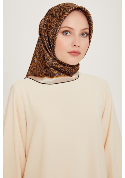 Armine İpek Eşarp 2025 Kış - 9248-85 Twill - Taş Gold