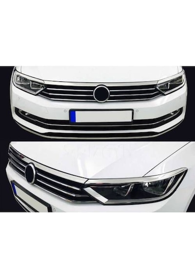 Volkswagen Passat B8 Krom Far Kaşı + Ön Panjur 2015 ve Üzeri