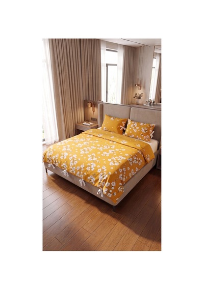 %100 Pamuk Çift Kişilik Çiçekli Bağcıklı Nevresim Seti 220x200 Cm 2'li Desenli Bağcıklı Yastık Kılıfı Sarı - 909843291 Sarı %100 Pamuk Çift Kişilik Çiçekli Bağcıklı Nevresim Seti 220x200 Cm 2'li Desenli Bağcıklı Yastık Kılıfı Sarı - 909843291 Sarı