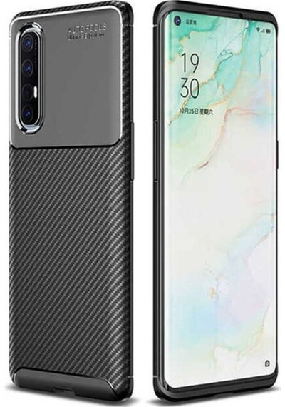 Oppo Reno 3 Pro 5g Kılıf Zore Negro Silikon Kapak Siyah