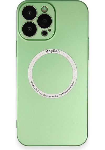 Apple Uyumlu iPhone 13 Pro Kılıf Jack Magneticsafe Lens Silikon Yeşil/