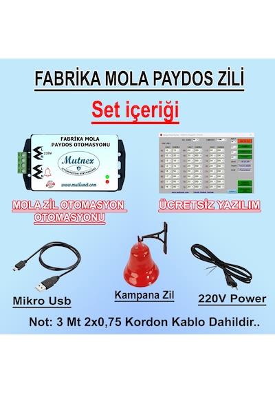 Mutnex Fabrika Mola Paydos Zil Otomasyonu