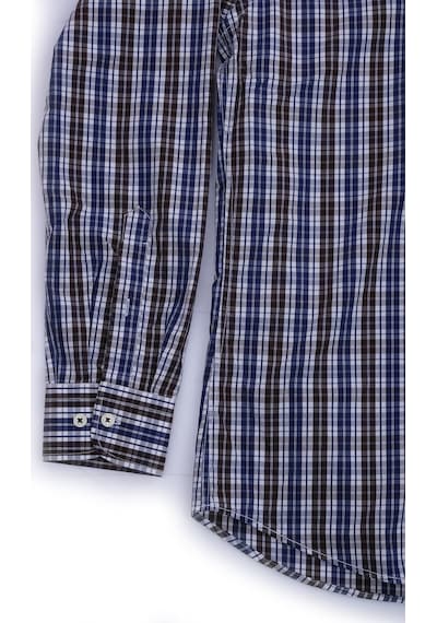Giant Erkek Uzun Kol Kareli Gömlek - Modern Fit Günlük İş Lacivert