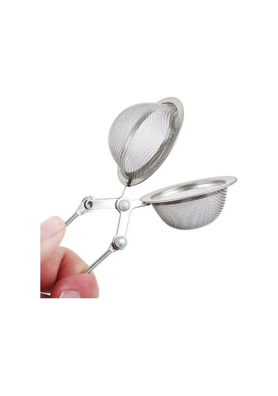 Zhlhome Kıskaçlı Bitki Çayı Filtresi Top Çay Demliği Çay Filtresi Maşası Gümüş