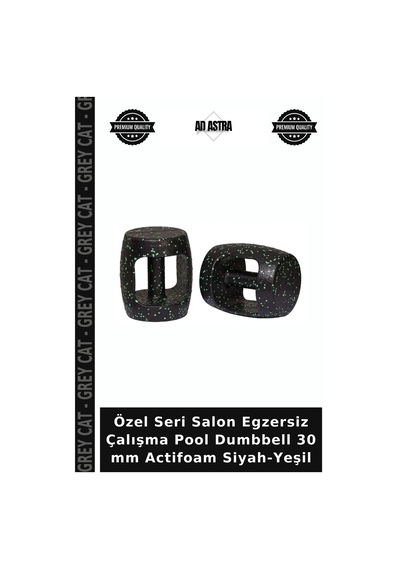 Özel Seri Salon Egzersiz Çalışma Pool Dumbbell 30 Mm Actifoam Siyah-yeşil Siyah - Yeşil