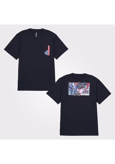 Converse Baskılı Erkek Siyah T-shirtdüz10026685