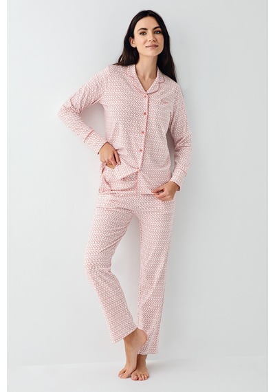 Pierre Cardin Kadın Pembe Gömlek Pijama Pc9081-s-v1 Pembe