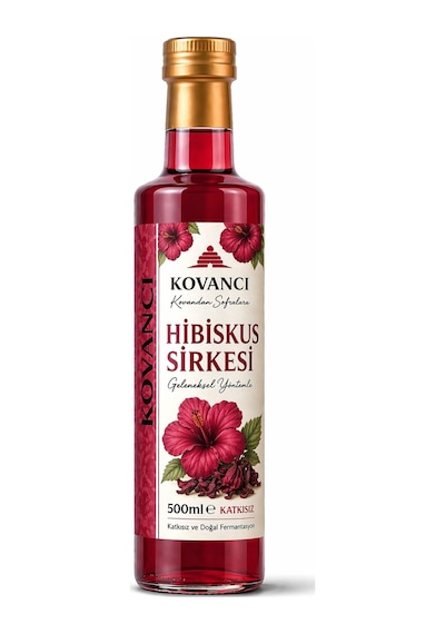 Hibiskus Sirkesi 500 Ml %100 Doğal Fermente Katkısız