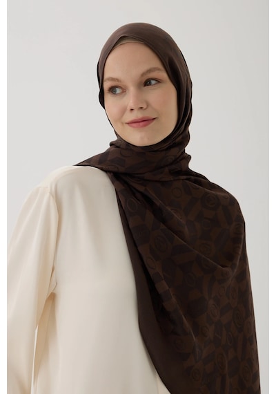 Valentino Orlandi Logo Serisi Monogram Şal - 06244 Acı Kahve