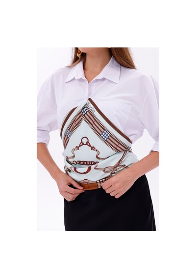 Kraliyet Deseni Model Fular Bandana Şal Estascarf 70x70 Cm Renkli