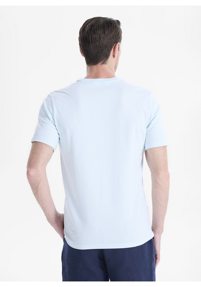 Dockers Mavi Erkek Bisiklet Yaka Slim Fit %100 Pamuk T-shirt A3143-60