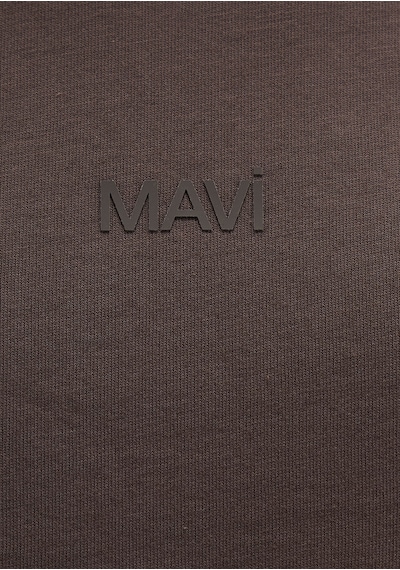 Mavi - Mavi Logo Kahverengi Basic Tişört 0613093-70251 Kahverengi