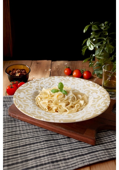 Keramika Vintage Gold Ege Makarna Tabağı 28 Cm 22706 Sarı