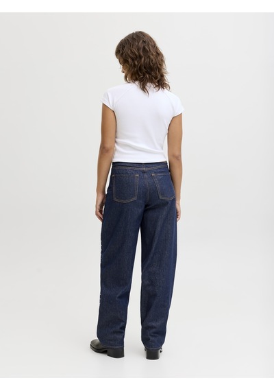 Kadin Zimba Detayli Barrel Fit Jean - Fuji - 12286390 Mavi
