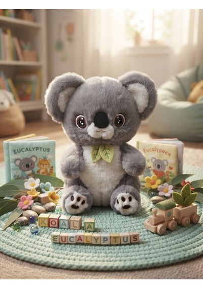 Peluş Koala 35 Cm Gri