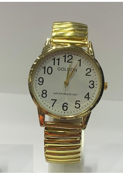 Goldon Altın Renk Yaylı Erkek Kol Saati 36 mm (g3)