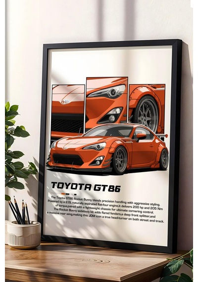 Toyota Gt86 Çerçeveli Tablo - Toyota Car Poster