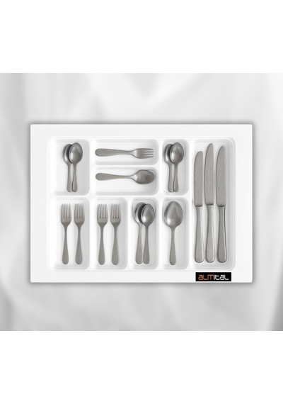 60x45 Cm. 9 Gözlü Beyaz Çekmece Içi Kaşıklık 54 41 Cm'e Kadar Kesebilirsiniz