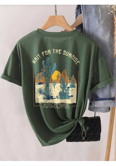 Kozia Outdoors Malkoçbey Arizona Baskılı T-shirt Yeşil