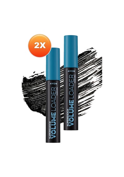 Avon Supershock Volume Loader Maskara 10 ML Blackest Black 2'li