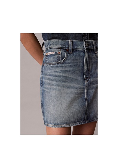 Calvin Klein Kadın 90's Basset Blue Mini Etek-16192 Mavi