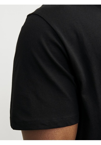 Jack & Jones Büyük Beden Düz Bisiklet Yaka Tişört - Bradley - 12250623 Black Siyah