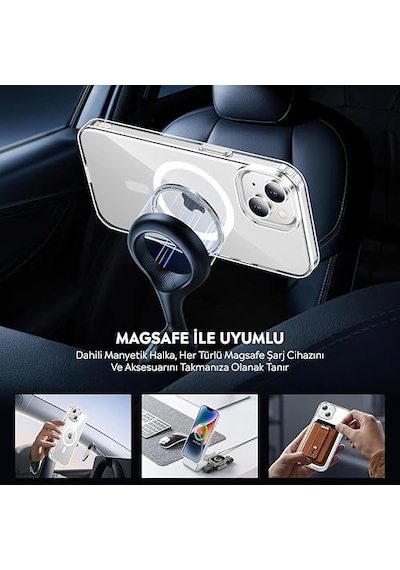S22 Plus Için Kılıf Absorbing Şeffaf Samsung Galaxy S22 Plus İle Uyumlu Kılıf - Şeffaf Diğer