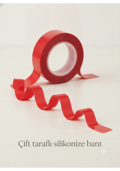 24'lü Çift Traflı Slikonize Bant 17mm 1,5 Metre