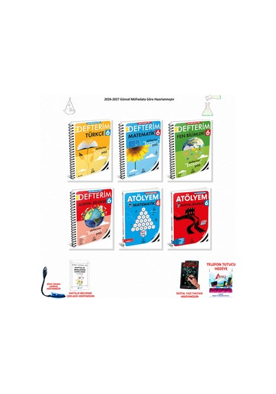 Arı 6. Sınıf 6 Kitap Seti Defterim T-m-f-s Atölyem M-s