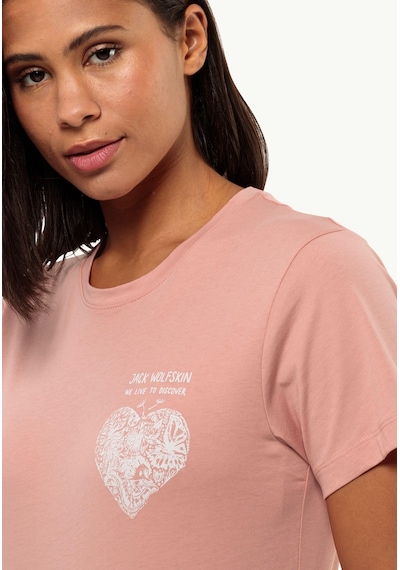 Jack Wolfskin Discover Heart Kadın Tişört C-jac809701b30wo0 Pembe