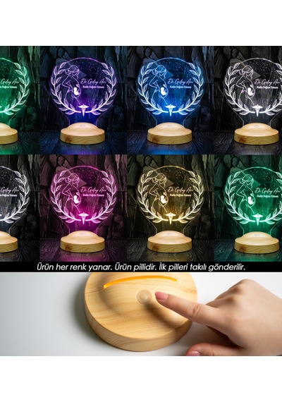Jinekolog Lamba Doktora Özel Hediye, Ebe Hediyesi, Kadın Hastalıkları Ve Doğum Uzmanına Kişiye Özel 3d Led Lamba