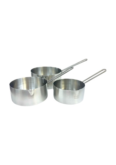Paslanmaz Çelik 3 Lü Sosluk Kaçerol 12-14-16 Cm