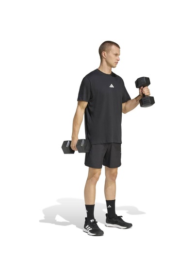 Black Adidas Erkek Koşu - Yürüyüş T-shirt M Tech G T Kb9407 Siyah