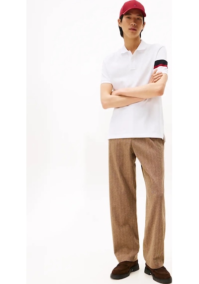 Tommy Hilfiger Rwb Sleeve Tape Reg, Ybr Beyaz Erkek Polo T-shirt
