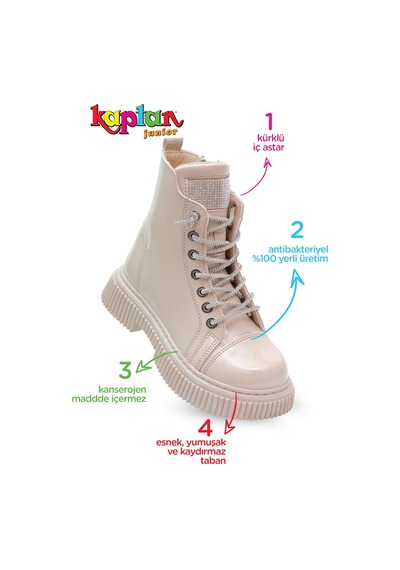 Kaptan Junior Kız Çocuk Botu Poyk 560 Krem