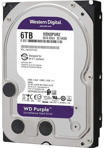 WD Purple WD60PURZ 3.5" 6 TB 5400 RPM SATA 3 HDD