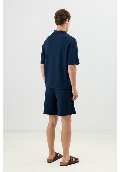 Antioch Polo Yaka Basic T-shirt Lacivert
