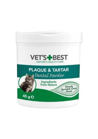 Vets Best Kediler İçin Plak ve Tartar Ağız Bakım Tozu 45 G