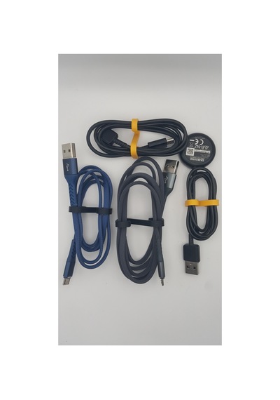 Fandora 8 Parça S Tipi Kablo Düzenleyici Set - 4 Farklı Boy Pratik Kablo Toparlayıcı Organizer Sarı-siyah