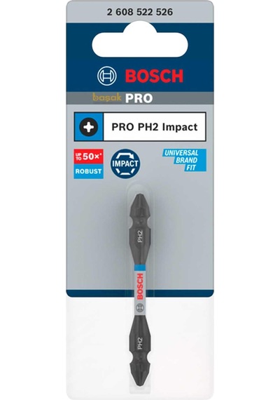 Bosch Pro Impact İki Başlı Ph2 65 Mm Yıldız Bits Uç 2608522526