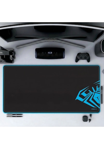 Aula Mp-xl 90x40cm Kaymaz Tabanlı Gaming Oyuncu Mousepad Siyah