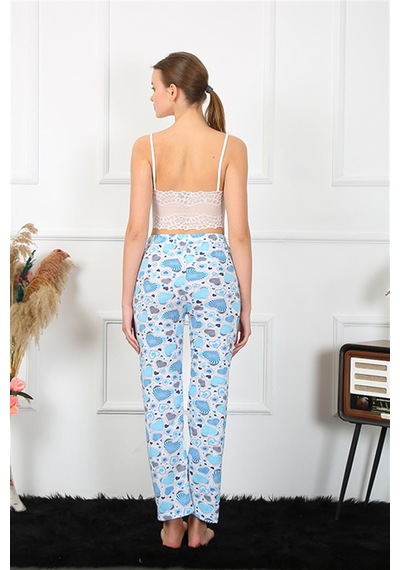 Akbeniz Kadın Pamuklu Alt Pijama 27469 - S Mavi